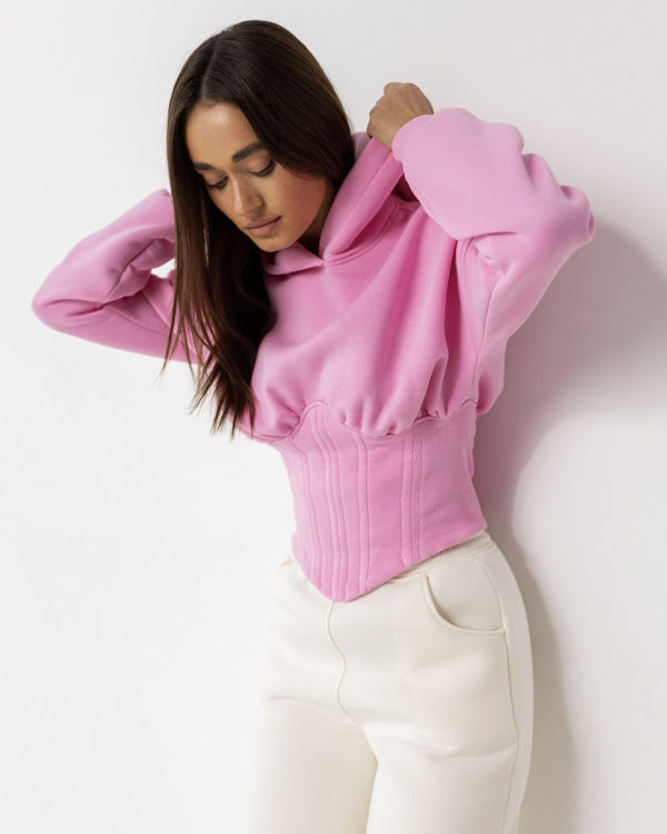  Зображення Худі з корсетом на талії (утеплене) 