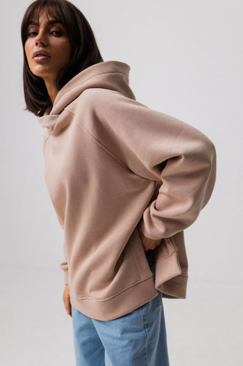  Зображення Худі оверсайз утеплене з розрізами на бічних швах 