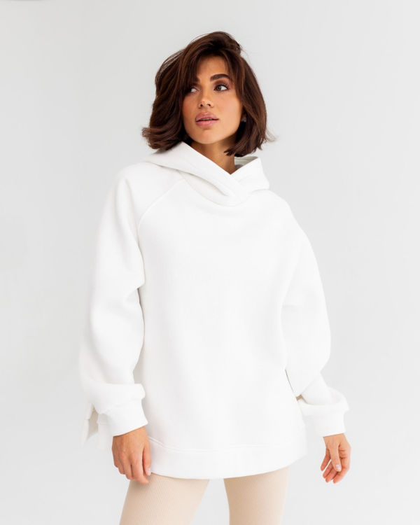  Зображення Худі оверсайз утеплене з розрізами на бічних швах 