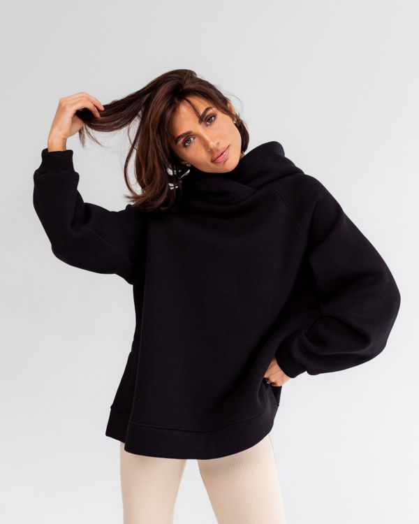  Зображення Худі оверсайз утеплене з розрізами на бічних швах 
