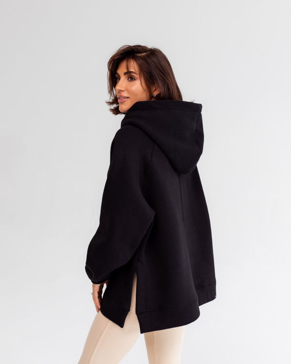  Зображення Худі оверсайз утеплене з розрізами на бічних швах 