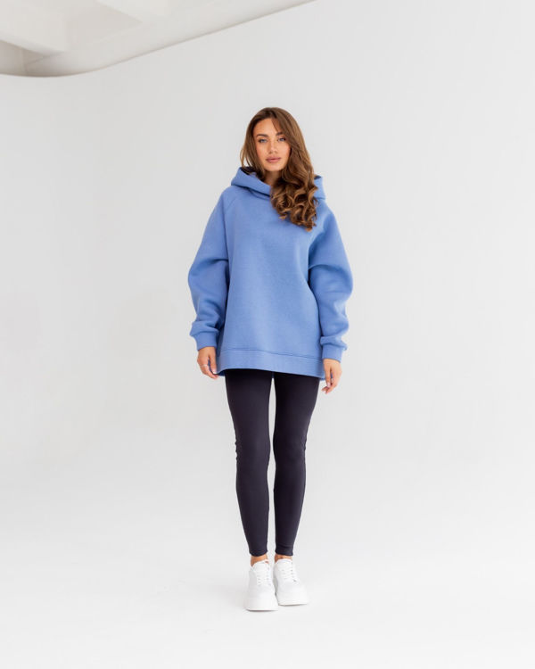  Зображення Худі оверсайз утеплене з розрізами на бічних швах 