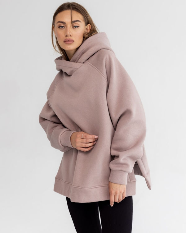  Зображення Худі оверсайз утеплене з розрізами на бічних швах 