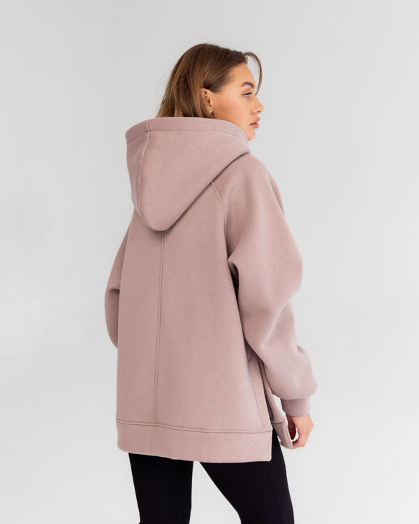  Зображення Худі оверсайз утеплене з розрізами на бічних швах 