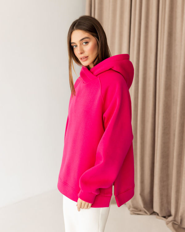  Зображення Худі оверсайз утеплене з розрізами на бічних швах 
