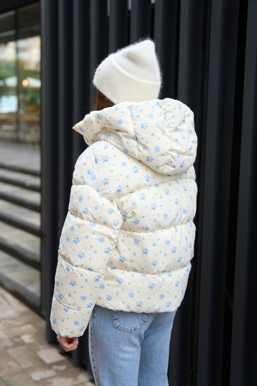  Зображення Куртка - пуфер в квітковий принт 