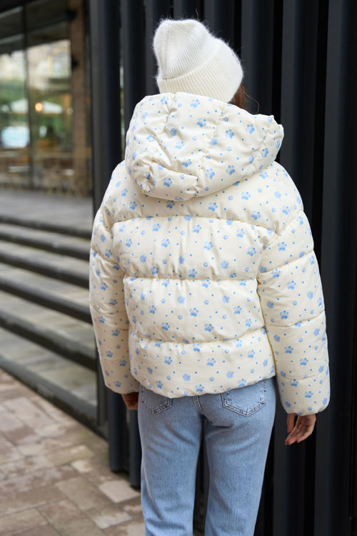  Зображення Куртка - пуфер в квітковий принт 