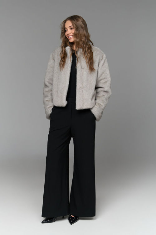  Зображення Шубка вкорочена з еко хутра норки 