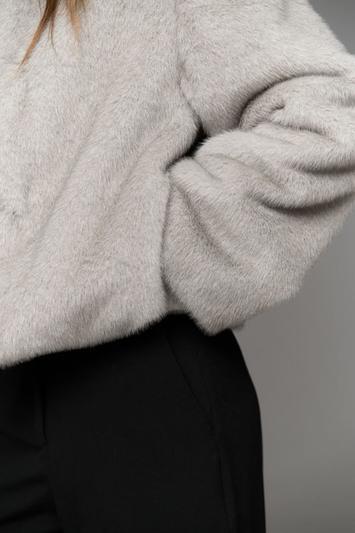  Зображення Шубка вкорочена з еко хутра норки 