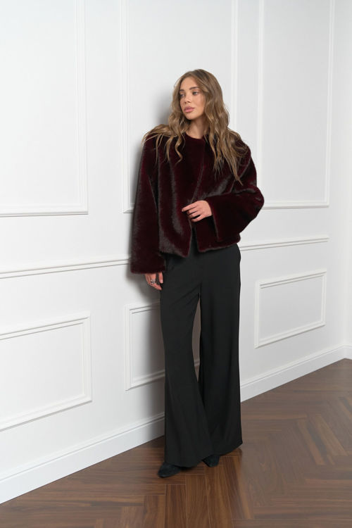  Зображення Шубка вкорочена з еко хутра норки 