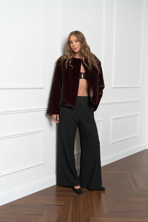  Зображення Шубка вкорочена з еко хутра норки 