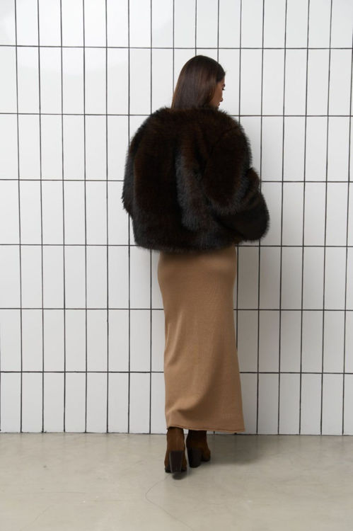  Зображення Шубка вкорочена з еко хутра песця 