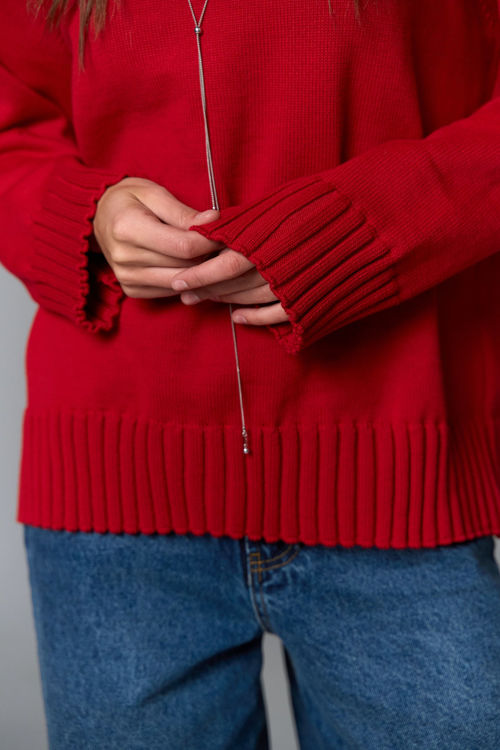  Зображення Светр вʼязаний вільного крою 