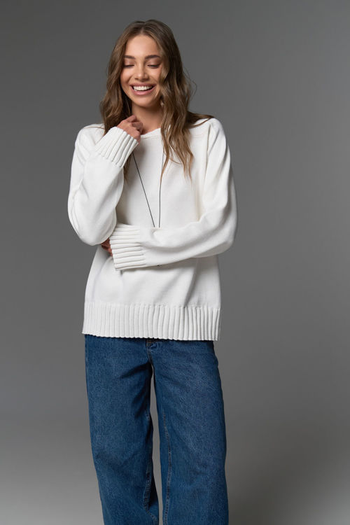  Зображення Светр вʼязаний вільного крою 