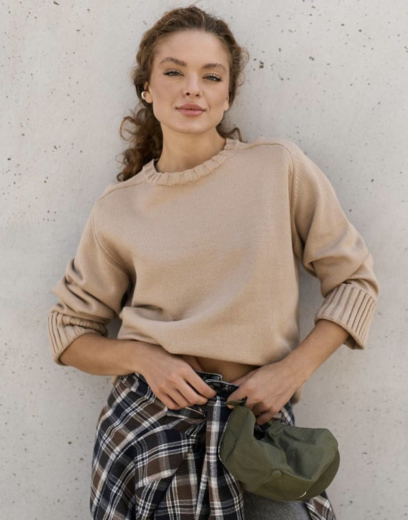  Зображення Светр вʼязаний вільного крою 