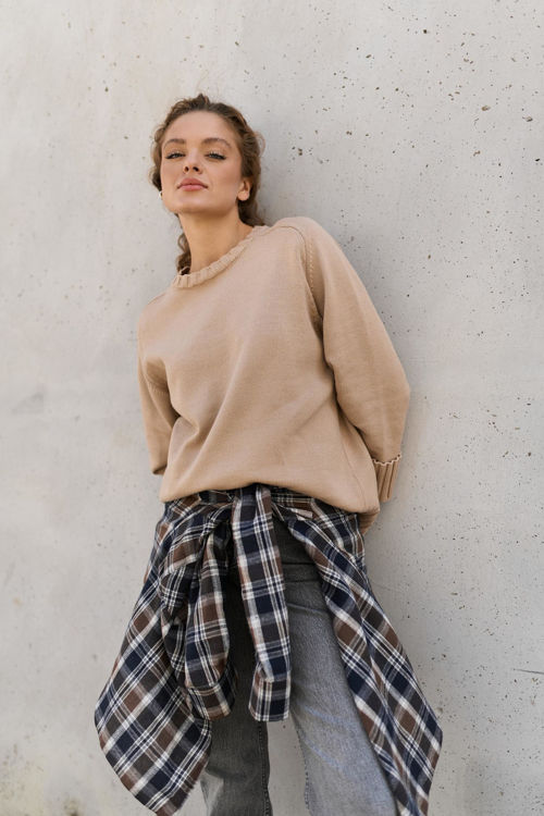  Зображення Светр вʼязаний вільного крою 