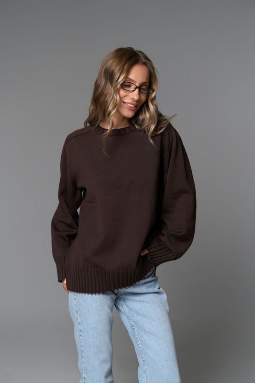  Зображення Светр вʼязаний вільного крою 