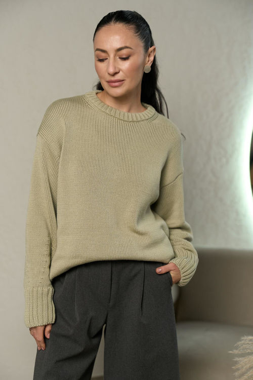  Зображення Светр вʼязаний вільного крою 