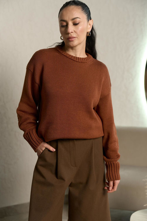  Зображення Светр вʼязаний вільного крою 