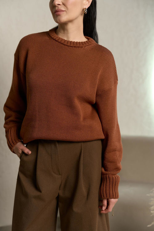  Зображення Светр вʼязаний вільного крою 