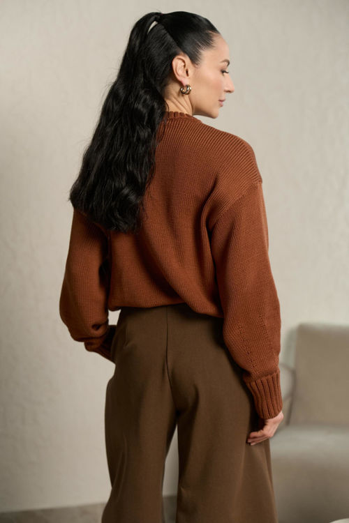  Зображення Светр вʼязаний вільного крою 