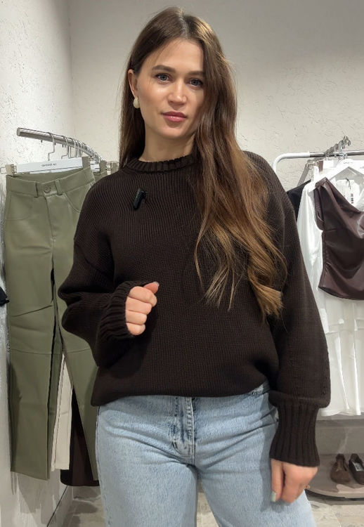  Зображення Светр вʼязаний вільного крою 