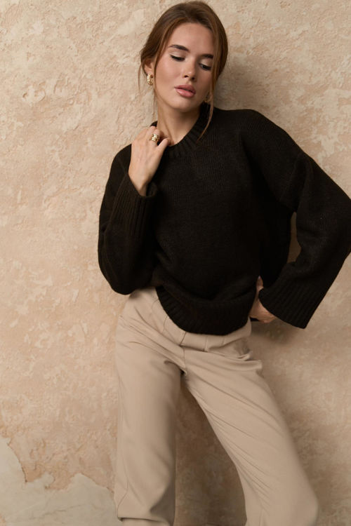  Зображення Светр вʼязаний вільного крою 