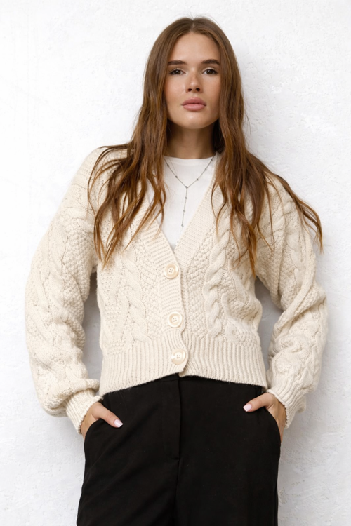  Зображення Кардиган вʼязаний вкорочений 