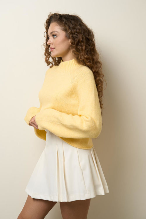  Зображення Вкорочений светр із рукавами регланами 