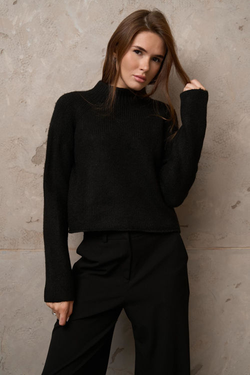  Зображення Вкорочений светр із рукавами регланами 