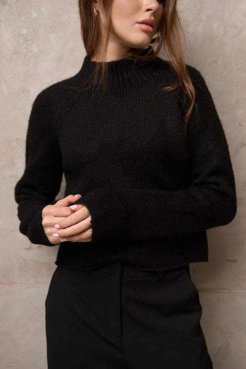  Зображення Вкорочений светр із рукавами регланами 