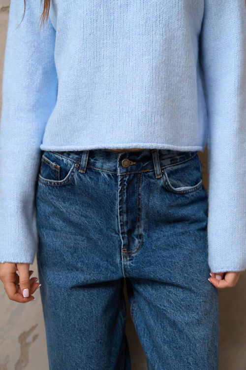  Зображення Вкорочений светр із рукавами регланами 