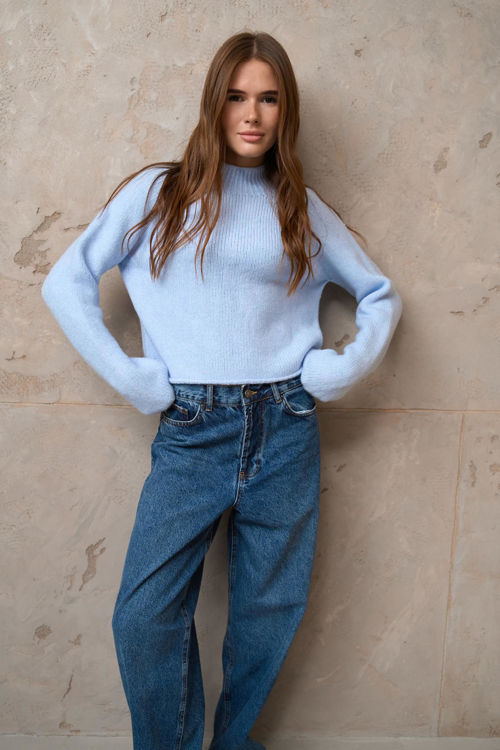  Зображення Вкорочений светр із рукавами регланами 