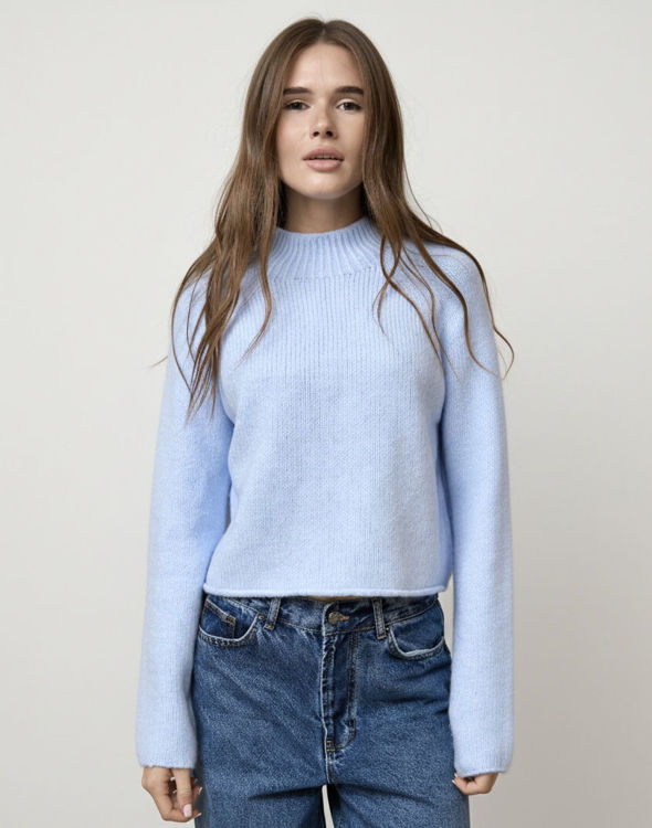  Зображення Вкорочений светр із рукавами регланами 