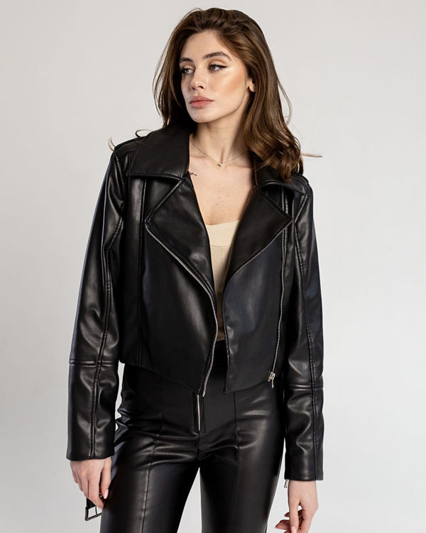  Зображення Куртка косуха з еко шкіри 