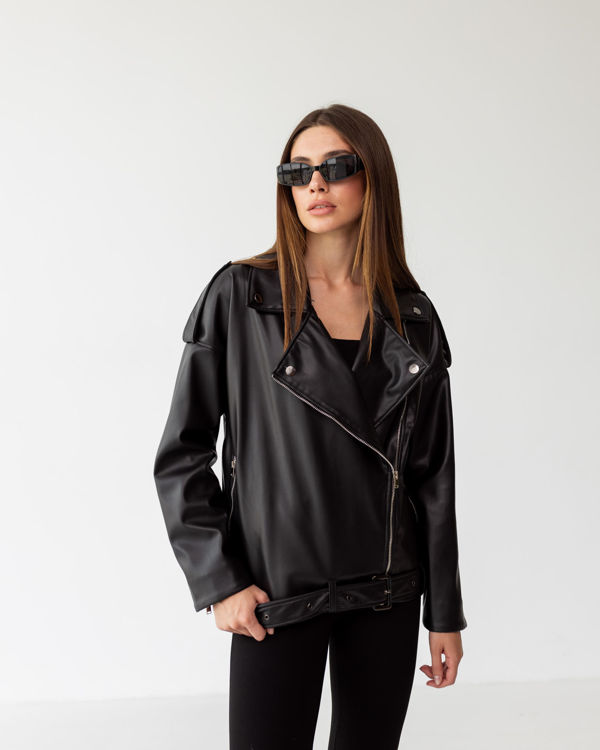  Зображення Жіноча куртка - шкірянка 