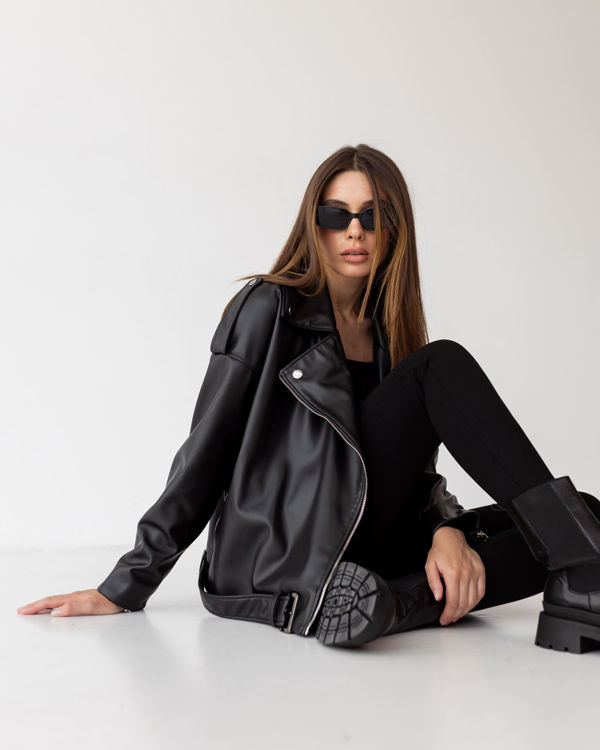  Зображення Жіноча куртка - шкірянка 