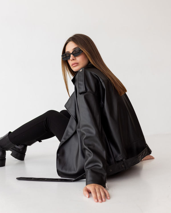  Зображення Жіноча куртка - шкірянка 