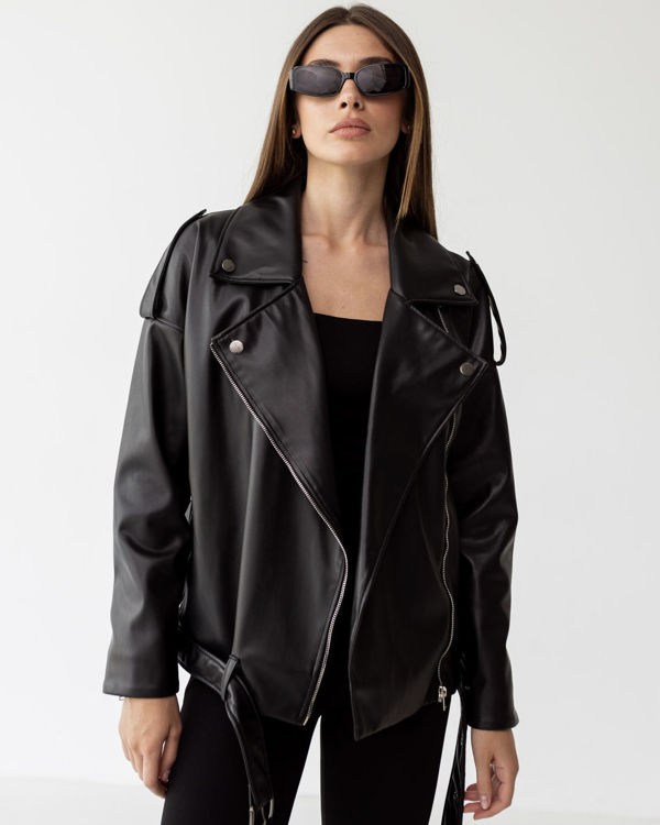  Зображення Жіноча куртка - шкірянка 