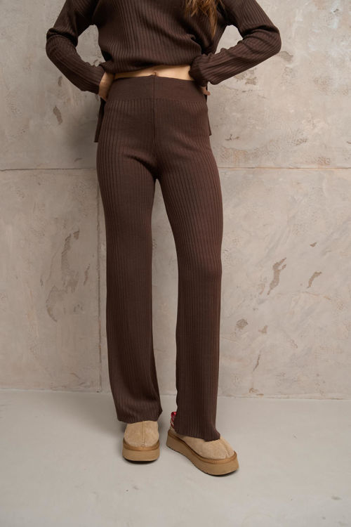  Зображення Костюм вʼязаний в рубчик (штани та кофтинка) 