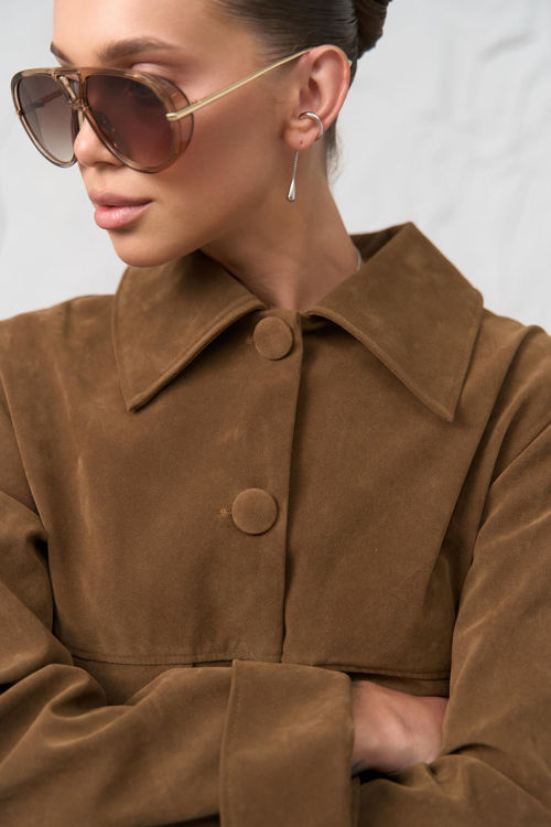  Зображення Жіноча куртка-блейзер (нубук) 