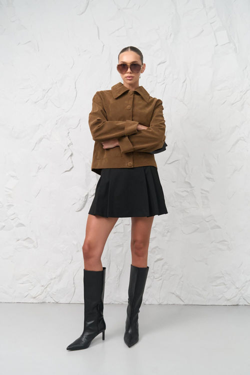  Зображення Жіноча куртка-блейзер (нубук) 