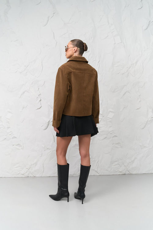  Зображення Жіноча куртка-блейзер (нубук) 