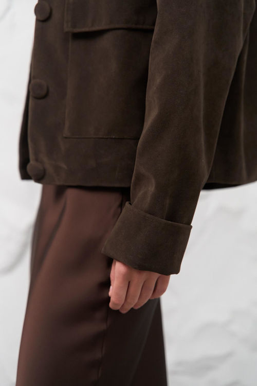  Зображення Жіноча куртка-блейзер (нубук) 