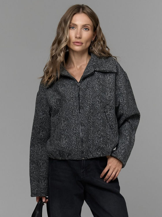  Зображення Бомбер класичний з пальтової тканини 