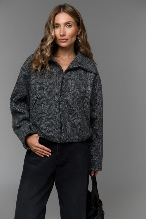  Зображення Бомбер класичний з пальтової тканини 