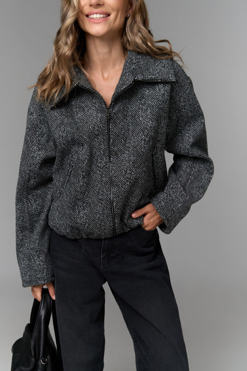  Зображення Бомбер класичний з пальтової тканини 