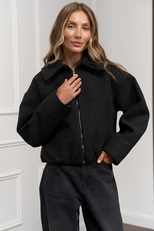  Зображення Бомбер класичний з пальтової тканини 