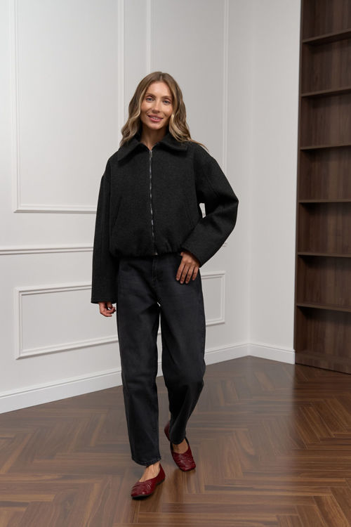  Зображення Бомбер класичний з пальтової тканини 