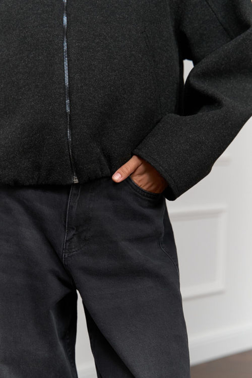  Зображення Бомбер класичний з пальтової тканини 